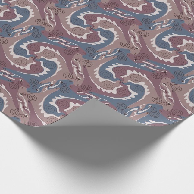Stylised Swirling Hares Tesselation 7 Wrapping P Wrapping Paper (Corner)