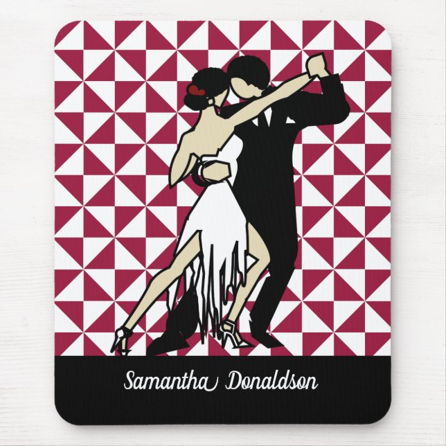Stylised Tango Dancers Mouse Mat (Front)