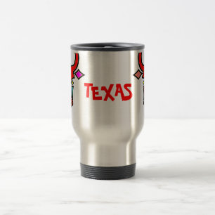 Stylised Texas Longhorn Aluminium Travel Mug