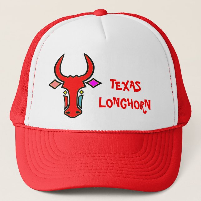 Stylised Texas Longhorn Cap (Front)