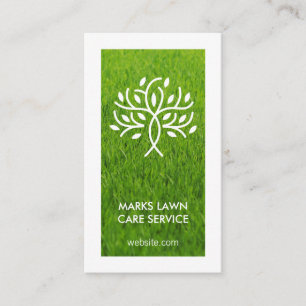 Stylised Tree Icon   Lawn Care   Tree Service Business Card