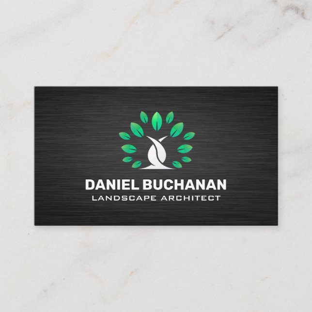 Stylised Tree Logo Business Card (Front)