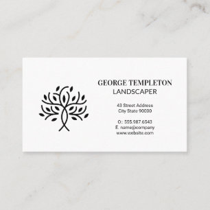 Stylised Tree Logo Business Card