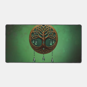 Stylised tree of life desk mat