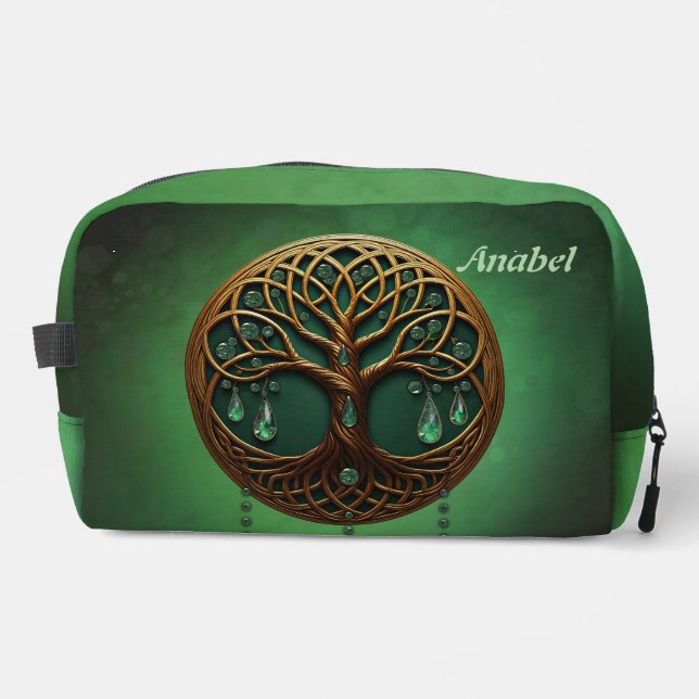 Stylised tree of life  dopp kit (Front)