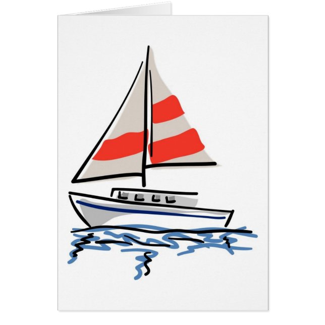 Stylised Tropical Sailboat (Front)