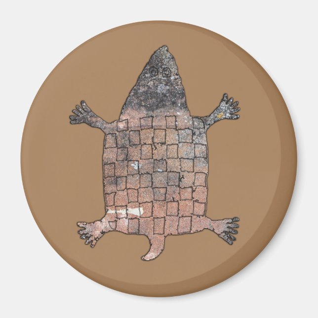 Stylised Turtle - Mimbres Pottery Design Magnet (Front)
