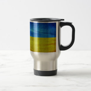 Stylised Ukraine Flag Travel Mug