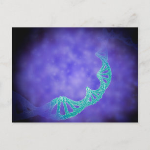 Stylised View Of Strands Of Human DNA Postcard