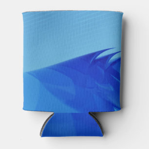 Stylised waves in blues Can cooler
