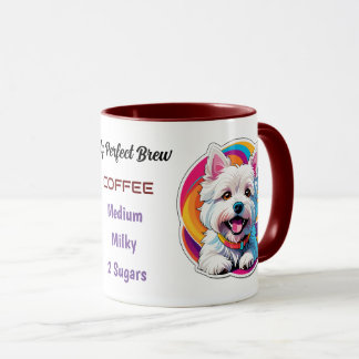 Stylised Westie - My Perfect Brew, Tea or Coffee Mug