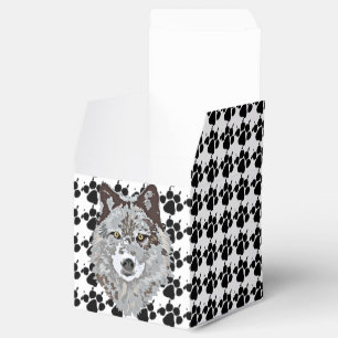 Stylised Wolf Head Favour Box