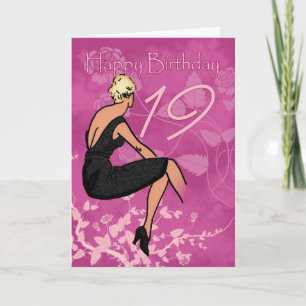 Stylish 19th Birthday Card
