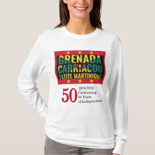 Stylish 2024 GRENADA 50th Anniversary Independence T-Shirt