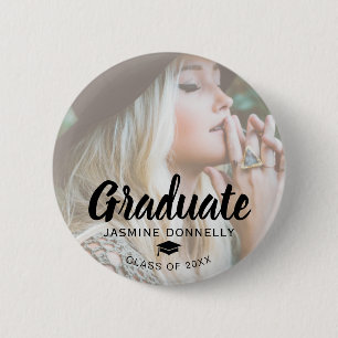Stylish 2025 Photo Graduate 6 Cm Round Badge