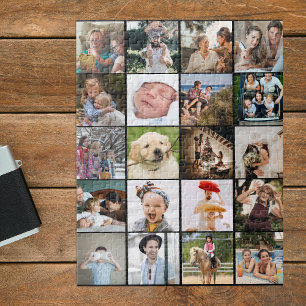 Stylish 20 Photo Collage Jigsaw Puzzle