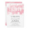 STYLISH 30TH birthday INVITE watercolor blush pink