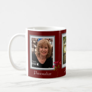 STYLISH 3 VERTICAL PHOTO COLLAGE COFFEE COFFEE MUG