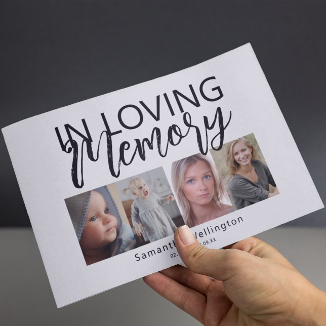 Stylish 4 Photo Memorial Seed Packet Envelope (Creator Uploaded)