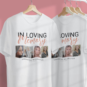Stylish 4 Photo Memorial  T-Shirt