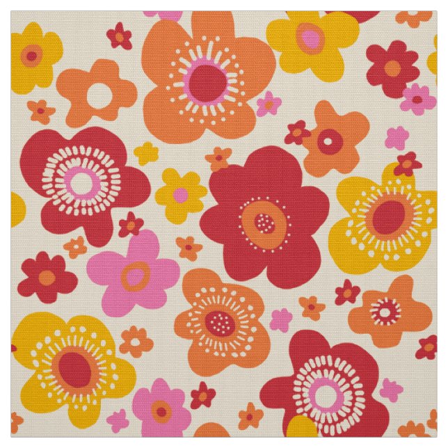stylish  60s 70s retro mod fabric (Swatch)