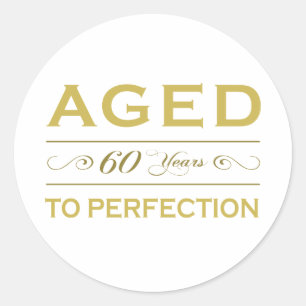 Stylish 60th Birthday Gifts Classic Round Sticker