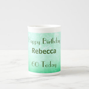 Stylish 60th Birthday Personalised Bone China Mug