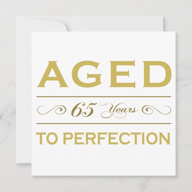 Stylish 65th Birthday Gifts Card (Front)