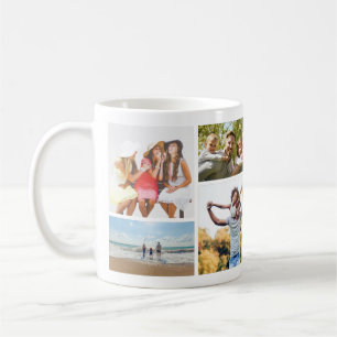 Stylish 8 Photo Collage Keepsake Coffee Mug