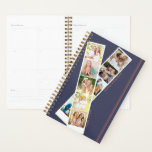 Stylish 8 Photo Strip Blue Rust Personalized Planner<br><div class="desc">Personalized planner which you can customize with 8 of your favorite photos, your name and any year. The photo template is set up for you to add your pictures, which are displayed in square / instagram format, in simple photo strips. The design has a stylish and modern color palette of...</div>