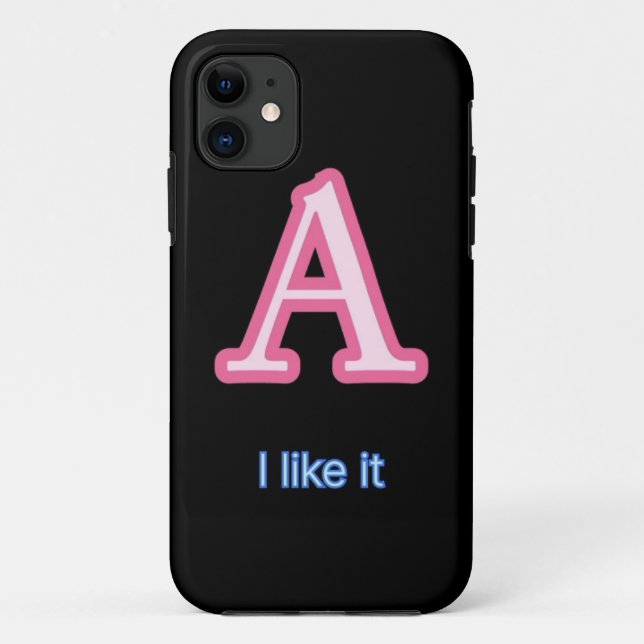 Stylish 'A' Monogram Phone Cover - Elegant and Per (Back)