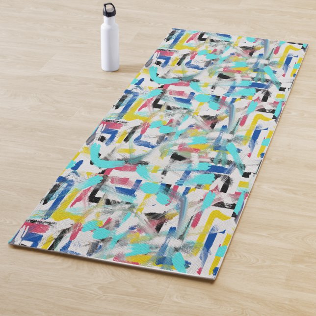 Stylish Abstract Art Colourful Yoga Mat (In Situ)