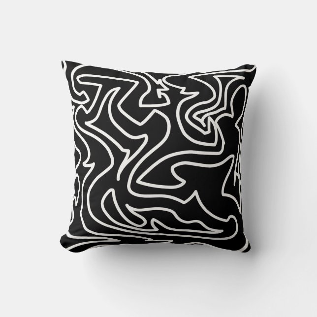 Stylish Abstract Art Cushion Throw Pillow (Front)