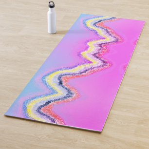 Stylish Abstract Art Positive Vibe Purple Yoga Mat