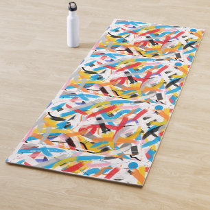 Stylish Abstract Art Positive Vibe Splash Yoga Mat