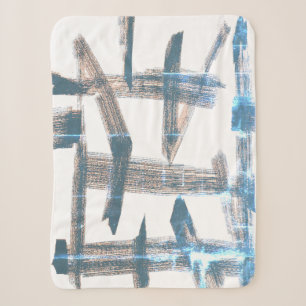 Stylish Abstract Art Washed Off Effect Blanket