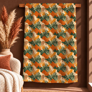 Stylish Abstract Burnt Orange Sage Plush Blanket