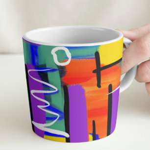  Stylish Abstract Colourful Rainbow Artwork Gift Mug
