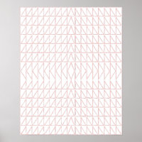 Stylish Abstract Geometric Line Art in Blush Pink