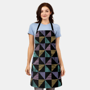 Stylish Abstract Geometric Print – Modern Trendy Apron