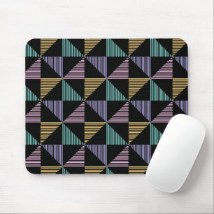 Stylish Abstract Geometric Print – Modern Trendy Mouse Mat