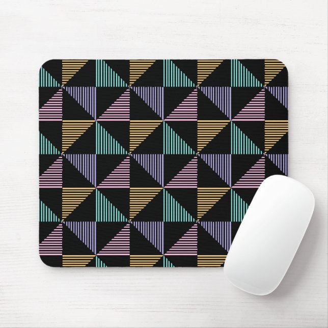 Stylish Abstract Geometric Print – Modern Trendy Mouse Mat (With Mouse)