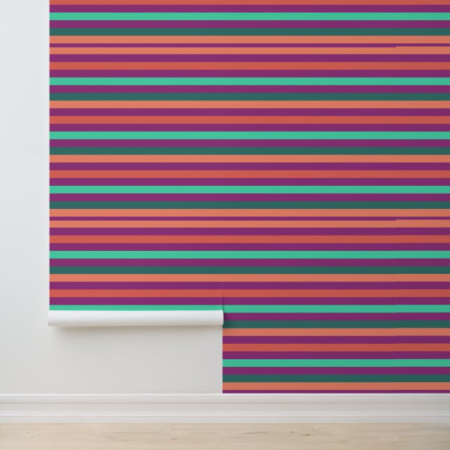 Stylish Abstract Striped Colourful Modern Patterne Wallpaper (Application)