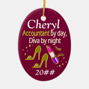STYLISH ACCOUNTANT PERSONALIZED ORNAMENT
