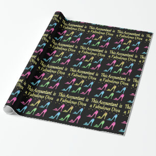 STYLISH ACCOUNTANT SHOE LOVER DESIGN WRAPPING PAPER