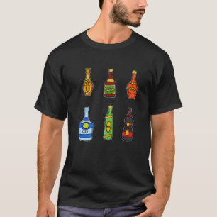 Stylish Alcohol Drinks Whisky Gin Party Festival T-Shirt