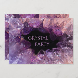 Stylish Amethyst Crystal Party Invitation