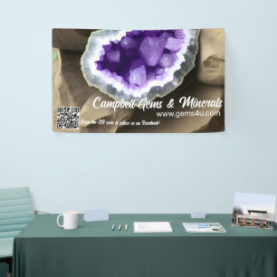 Stylish Amethyst Geode Custom Trade Show Banner