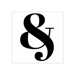 Stylish Ampersand Classic Typography Rubber Stamp