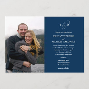 Stylish Ampersand Wedding Photo Invitation